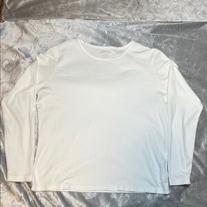 L.L. Bean White Long Sleeve Tee